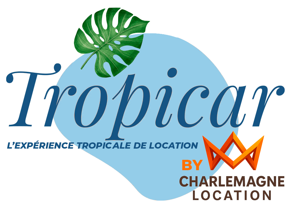 Tropicar Guadeloupe - Location de voitures en Guadeloupe avec feuille de monstera tropicale